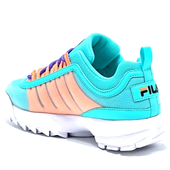👣FILA Disruptor II 💖Monomesh Turquoise Sneakers footwear size 7 or 8 - Picture 3 of 14